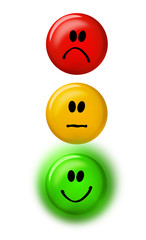 Smiley Rot-Gelb -Grün