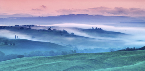colors morning twilight in Tuscan
