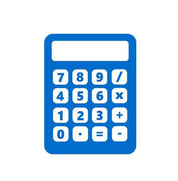 Calculatrice bleu