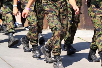 Army running with walking event