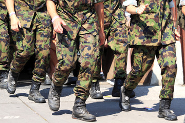 Army running with walking event