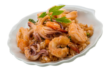 Rice with seafood
