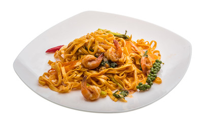 Fried noodles with shrimps