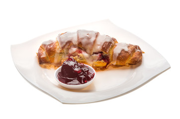 Croissant with jam