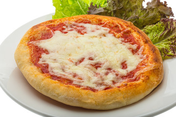 Pizza with tomato and cheese