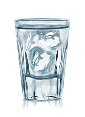 glass of vodka isolated on white background - obrazy, fototapety, plakaty