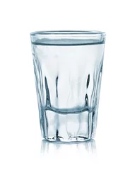 Papier Peint photo Alcool glass of vodka isolated on white background