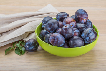 Ripe fresh plum