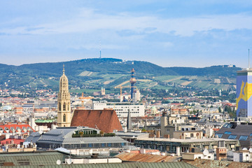 View of Vienna with St. Stephen's Cathedral. Austria