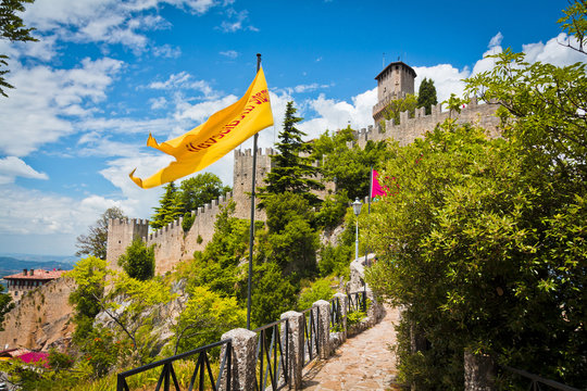 Rocca della Guaita, the most ancient fortress of San Marino, Ita