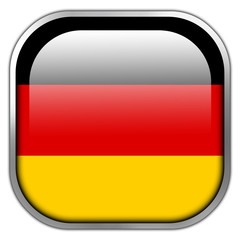 Germany Flag square glossy button
