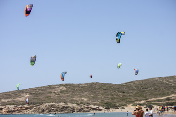 Kitesurfing Performance in Prasonisi, Rhodes © Xiaoma