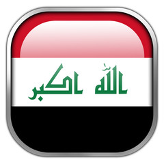 Iraq Flag square glossy button