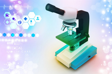 microscope on abstract background