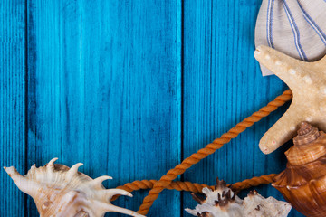 Summer holidays blue background