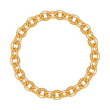 Premium Vector  Golden chain realistic composition of hanging golden chain  on blank background vector illustration