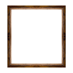 wood frame isolated on white background