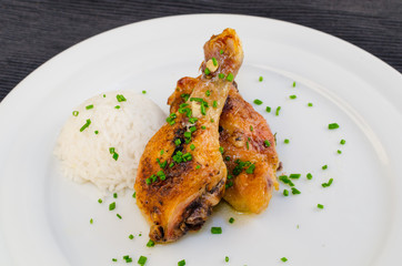 Baked chicken drumsticks