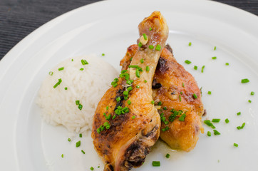 Baked chicken drumsticks