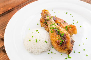 Baked chicken drumsticks