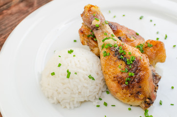 Baked chicken drumsticks