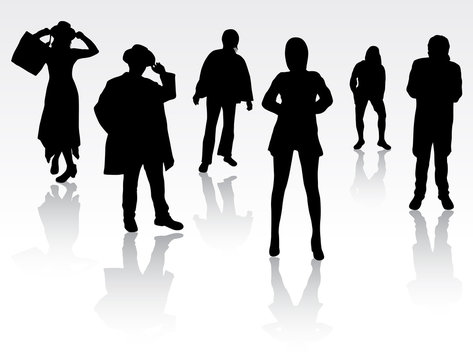 people silhouettes