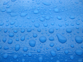 Blue water drops