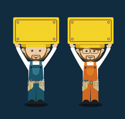 Naklejka premium Worker design