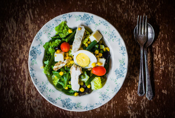 Green salad with vegetables