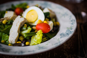 Green salad with vegetables