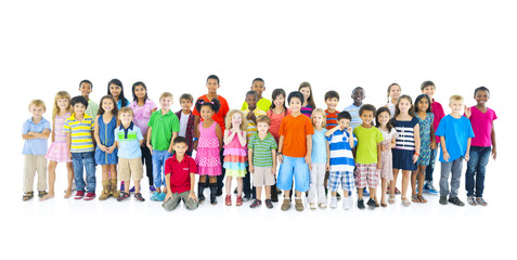 Fototapeta premium Large Diverse Group of Children