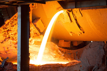 Blast furnace at metallurgical plant