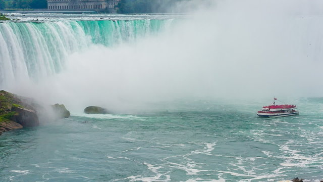 Niagara Falls view from Skylon Tower. Canada