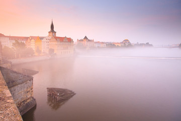 Charles Bridge in Prague, Czech Republic.