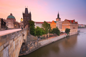 Fototapeta premium Charles Bridge in Prague, Czech Republic.