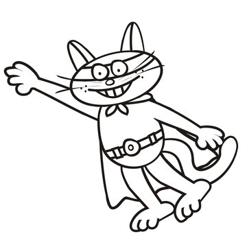 tomcat - superman, coloring book