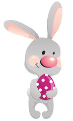 Funny rabbit with  egg