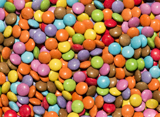 Background texture of brightly colored sweets