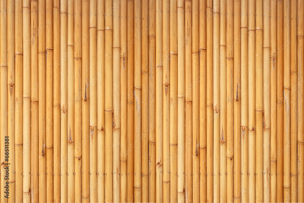 Wall mural bamboo fence background