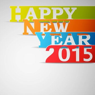 Happy New Year 2015 Paper Strips.