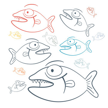 Abstract Vector Fish Illustration