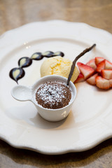 chocolate fondue sweet dessert