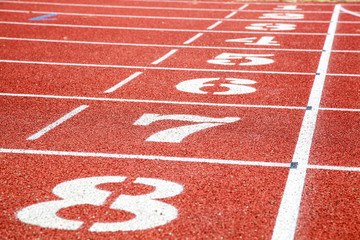 number 1 2 3 on race track in stadium