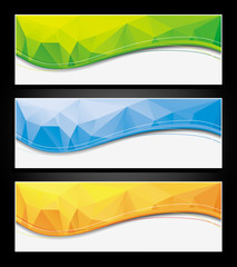 Set of colorful abstract banners.