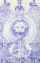 Lion in tile