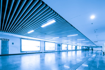 the shanghai pudong airport.interior of the airport.