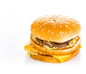 Hamburger isolated on white background