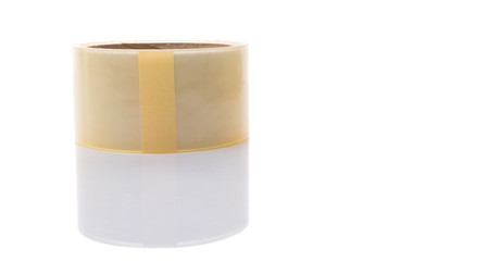 Packing tapes on white background