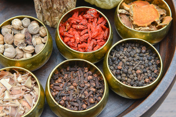 A set of herb for spa therapy