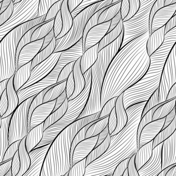 hand-drawn pattern with waves